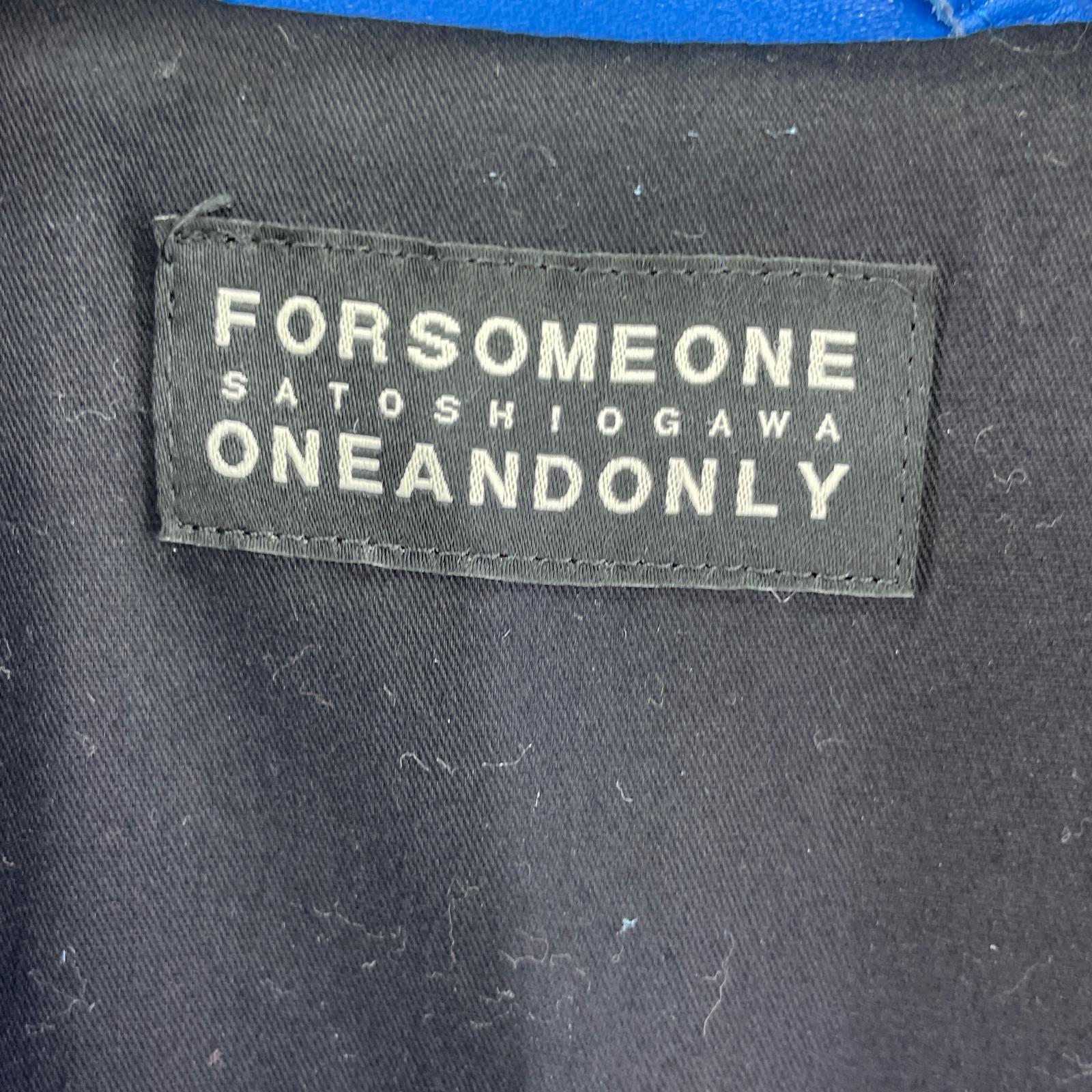 レザージャケット FORSOMEONE ダブルスライダースジャケット ブルー