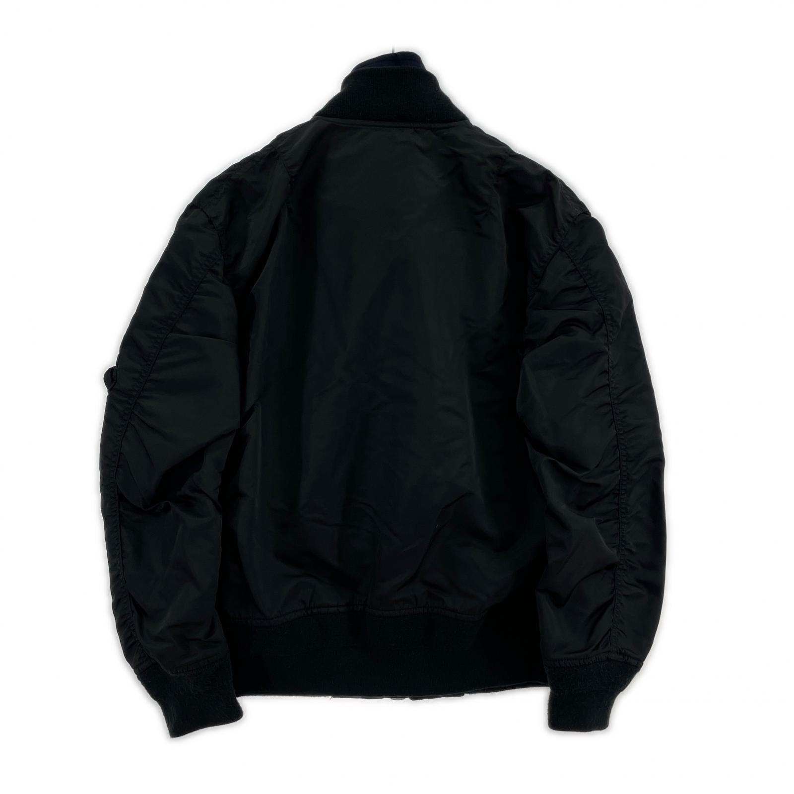 ジャケット Sacai MA-1×ブレザー ハイブリッドブルゾン 黒×紺 1 ブラック