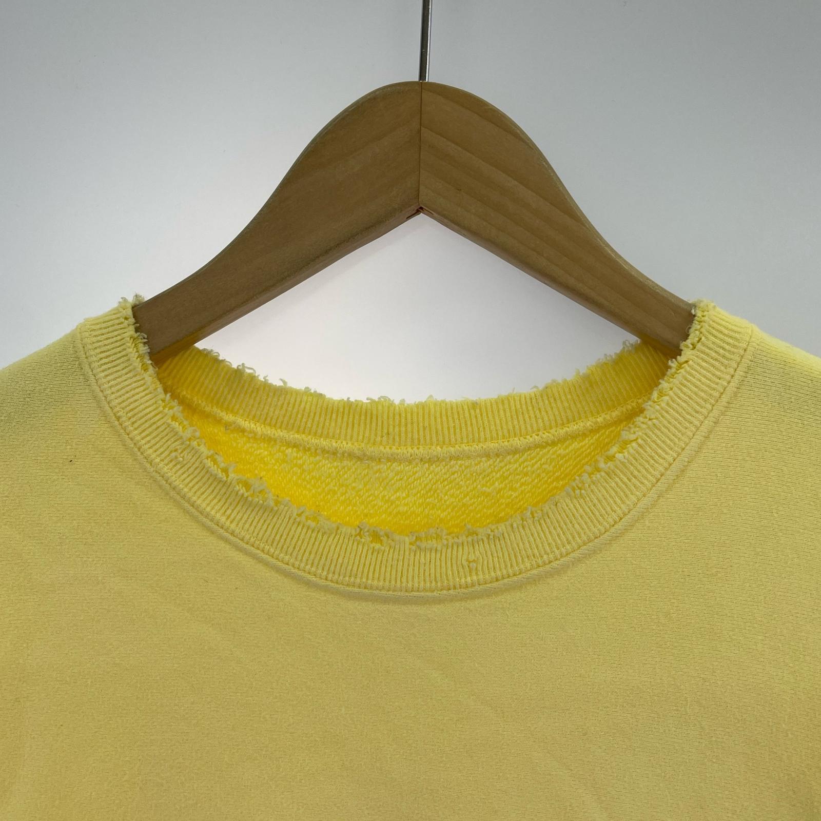 スウェット DYED DAMEGE FLOWER PT SWEAT SHIRT 2 イエロー