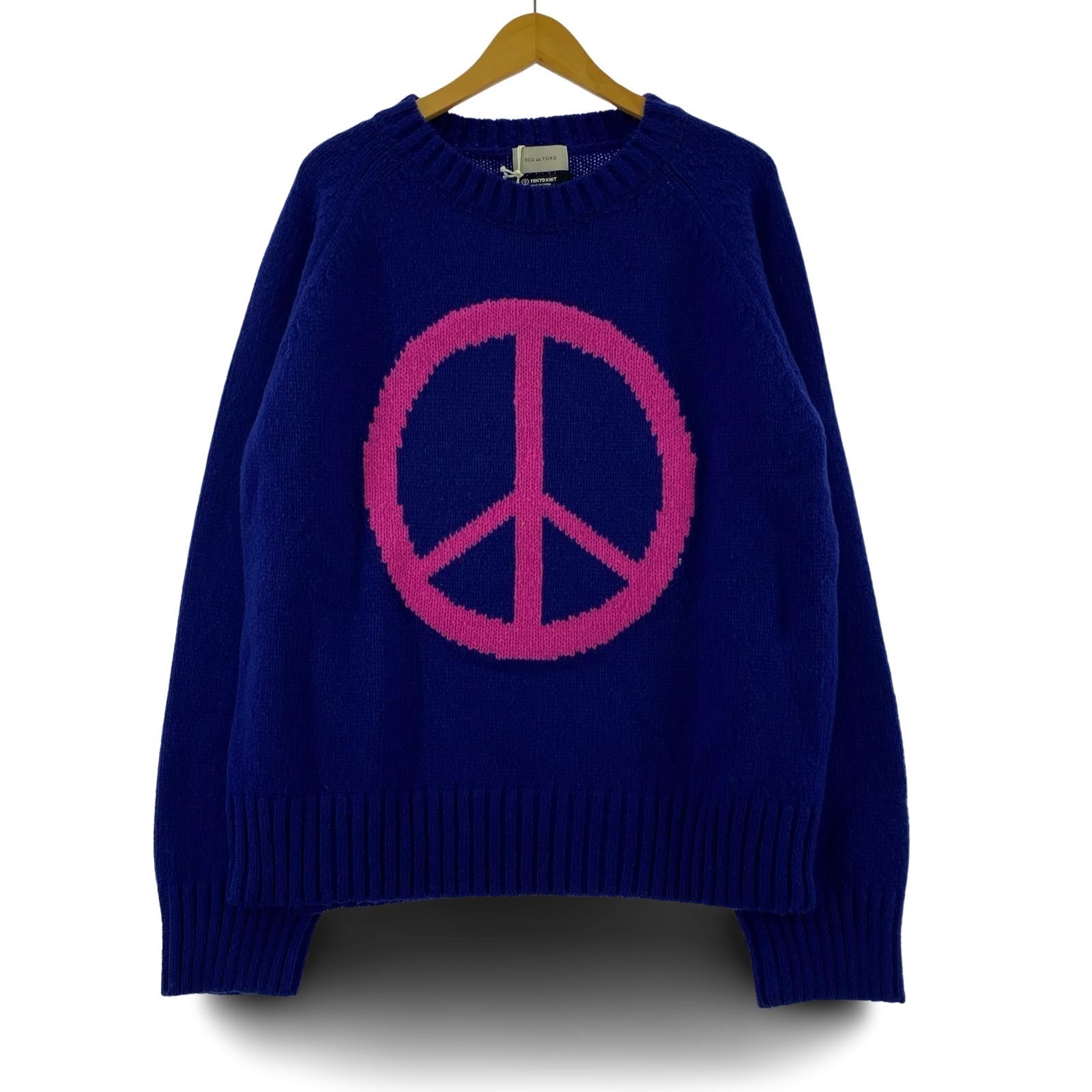 ニット Peace Symbol Knit 1 ブルー