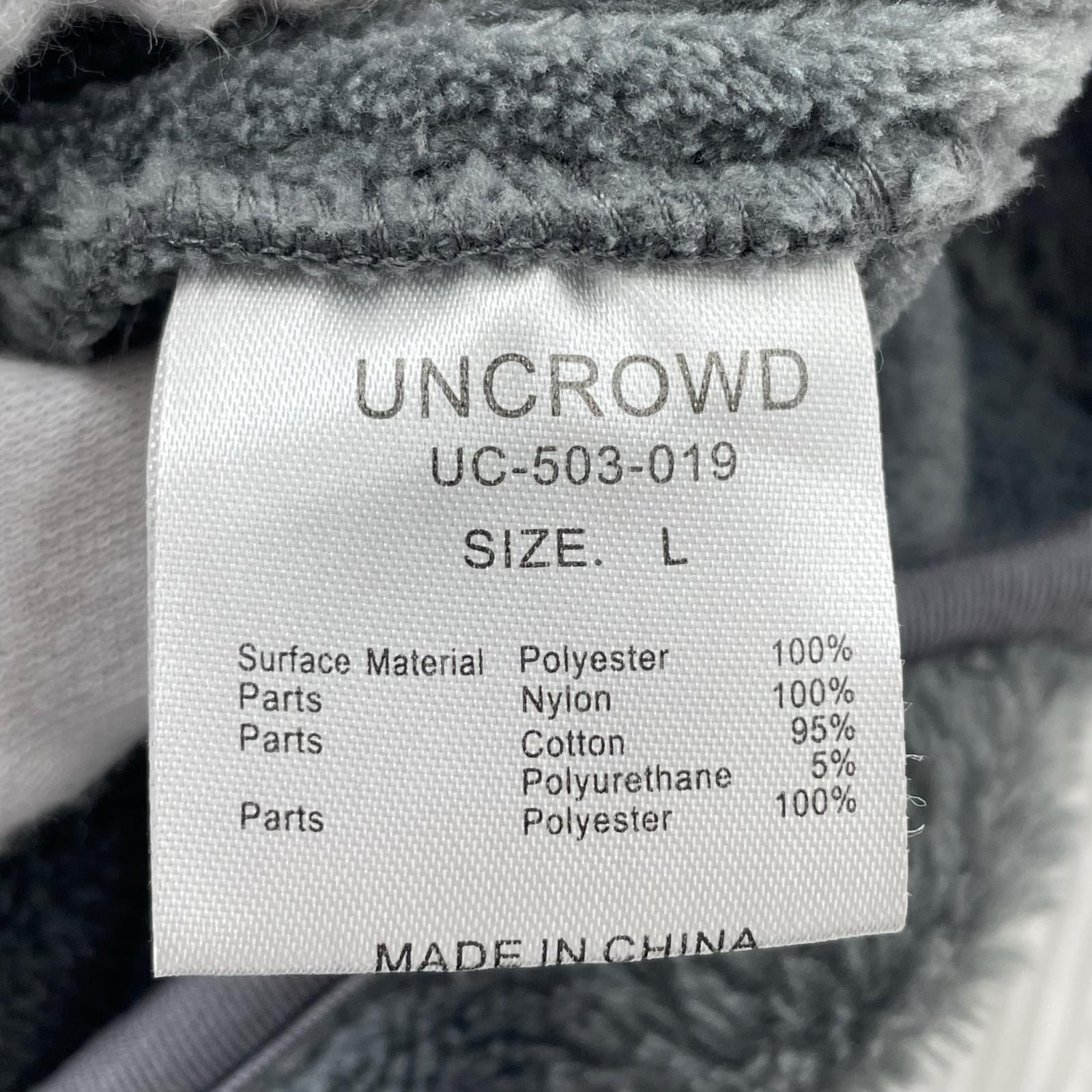ジャケット UNCROWD CYCLE TOGS スナップフリース L L グレー