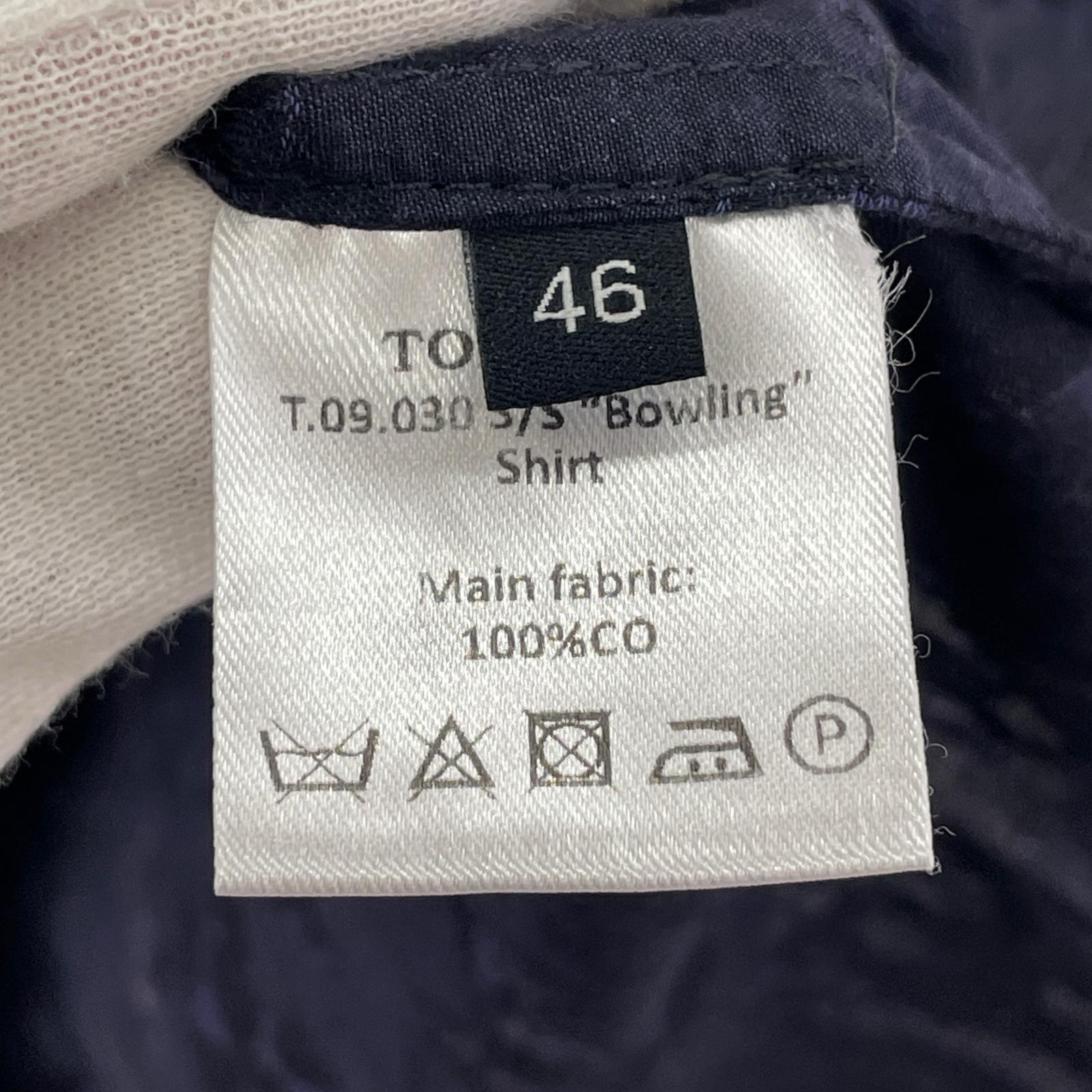 半袖シャツ SS BOWLING SHIRT 46 ネイビー