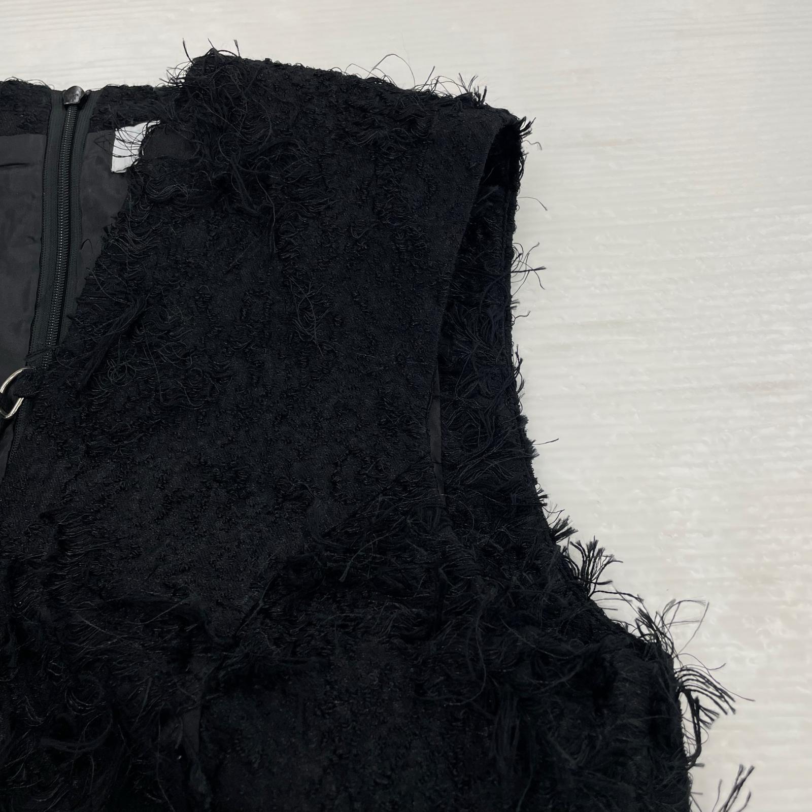 ワンピース sahara Cut Jacquard Laceup Dress F ブラック ブラック