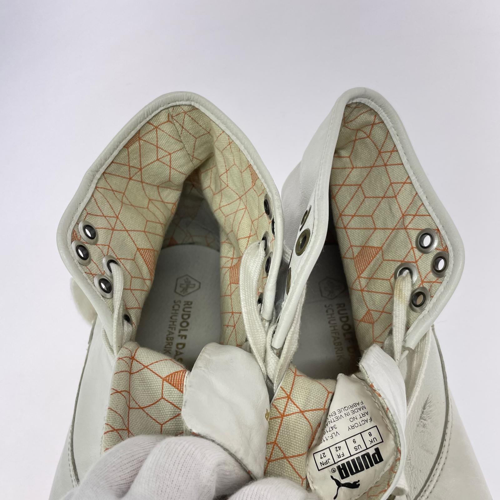スニーカー ×RUDOLF DASSLER レザーハイカットスニーカー 27.0cm 27cm (US9 UK8 1/2 EU44) ホワイト