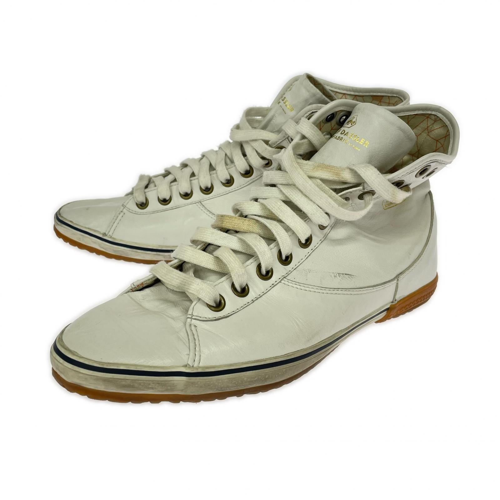 スニーカー ×RUDOLF DASSLER レザーハイカットスニーカー 27.0cm 27cm (US9 UK8 1/2 EU44) ホワイト