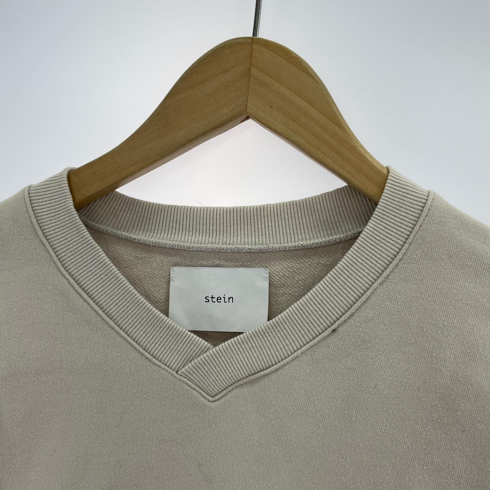 スウェット stein DIVIDE SLEEVE V NECK SWEAT LS グレー グレー