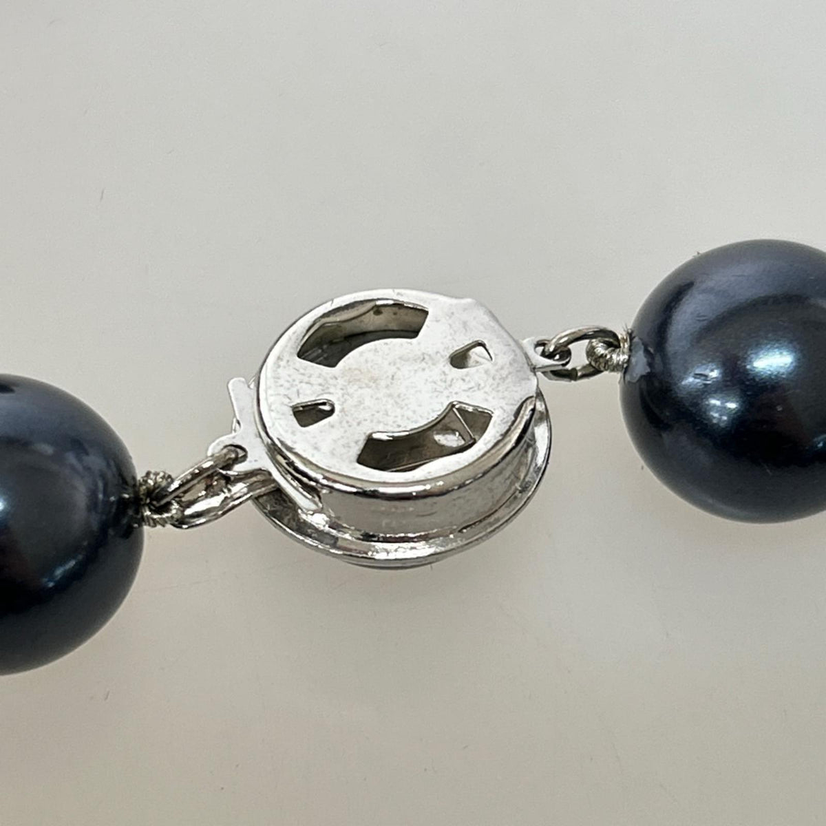 ネックレス 黒真珠 13mm ブラック