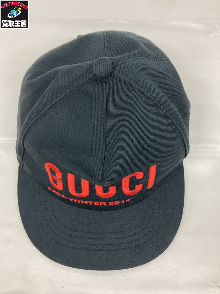 GUCCI エンブロイダリー コットン ベースボールキャップ 19AW