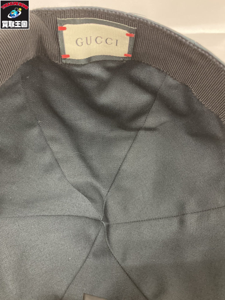 GUCCI エンブロイダリー コットン ベースボールキャップ 19AW