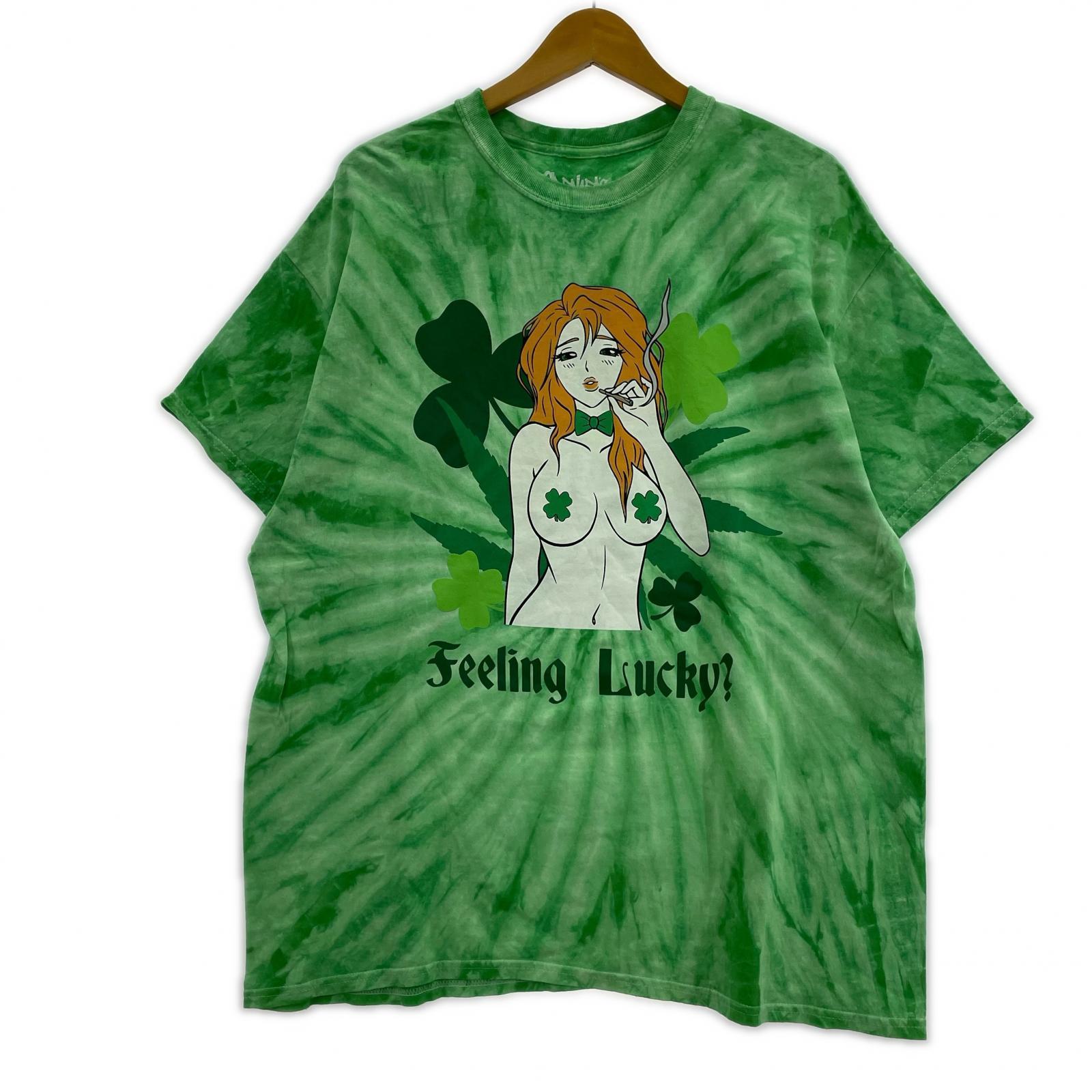 半袖Tシャツ S/S 織姫 エロTee 緑 L L グリーン