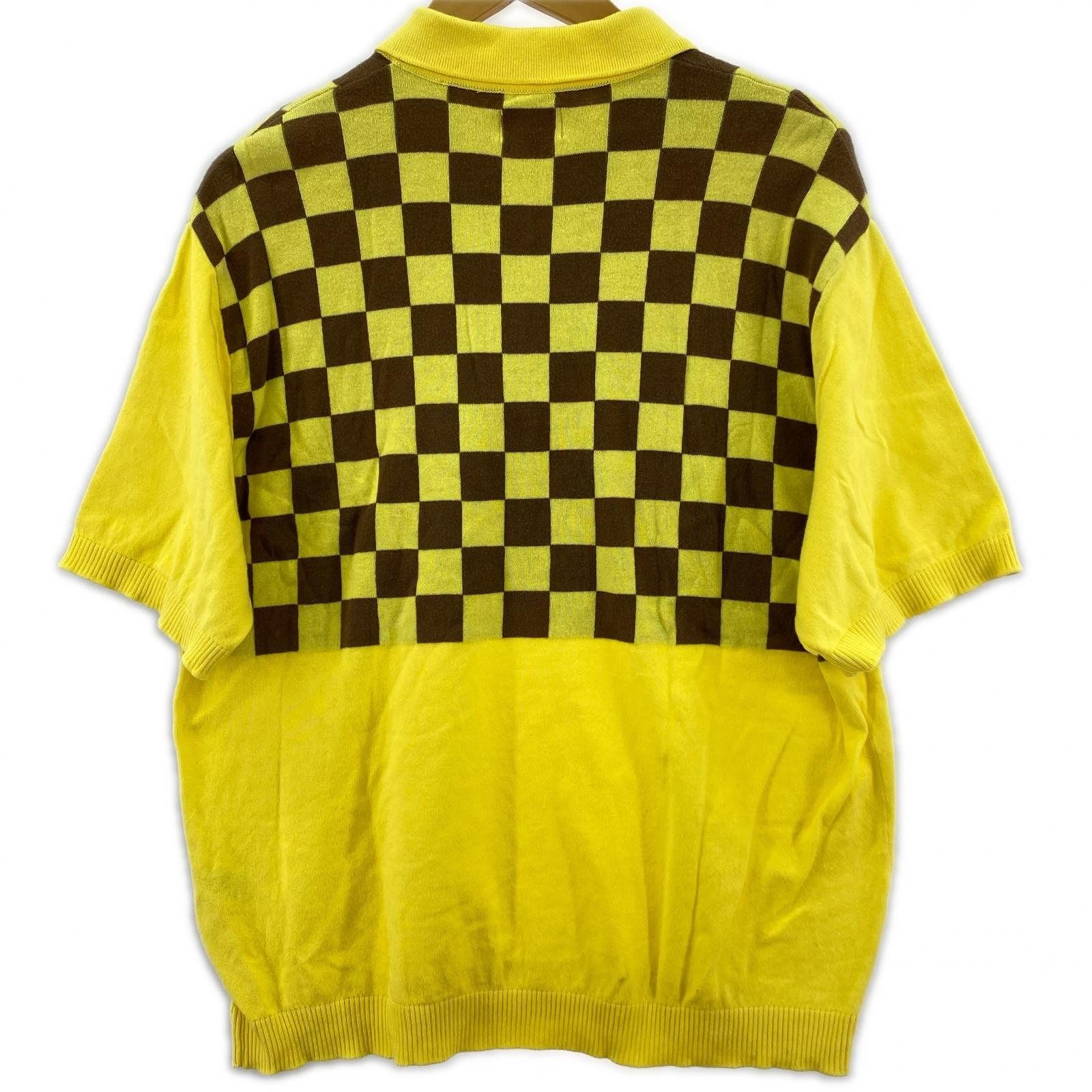 ポロシャツ 22SS Checkerboard Zip Polo(M)黄 M イエロー