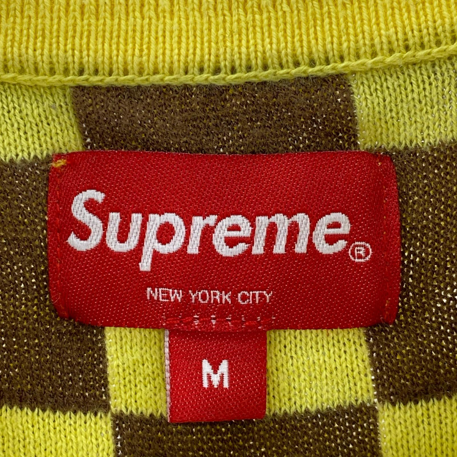 ポロシャツ 22SS Checkerboard Zip Polo(M)黄 M イエロー