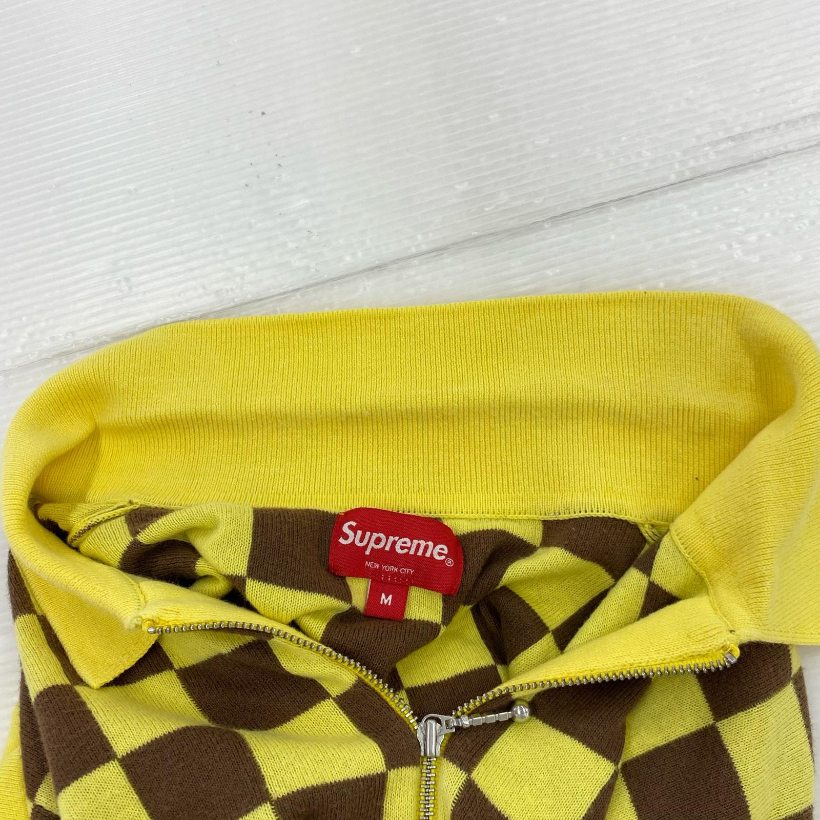 ポロシャツ 22SS Checkerboard Zip Polo(M)黄 M イエロー
