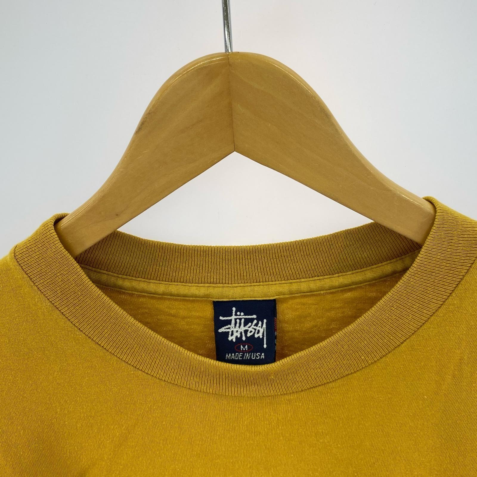 半袖Tシャツ 90s 紺タグ S/S モザイクロゴTee マスタード M M