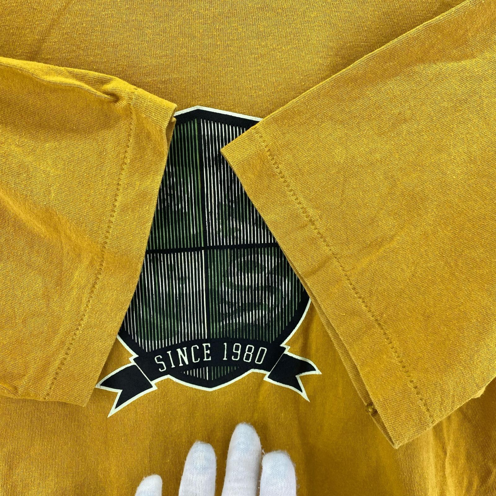半袖Tシャツ 90s 紺タグ S/S モザイクロゴTee マスタード M M