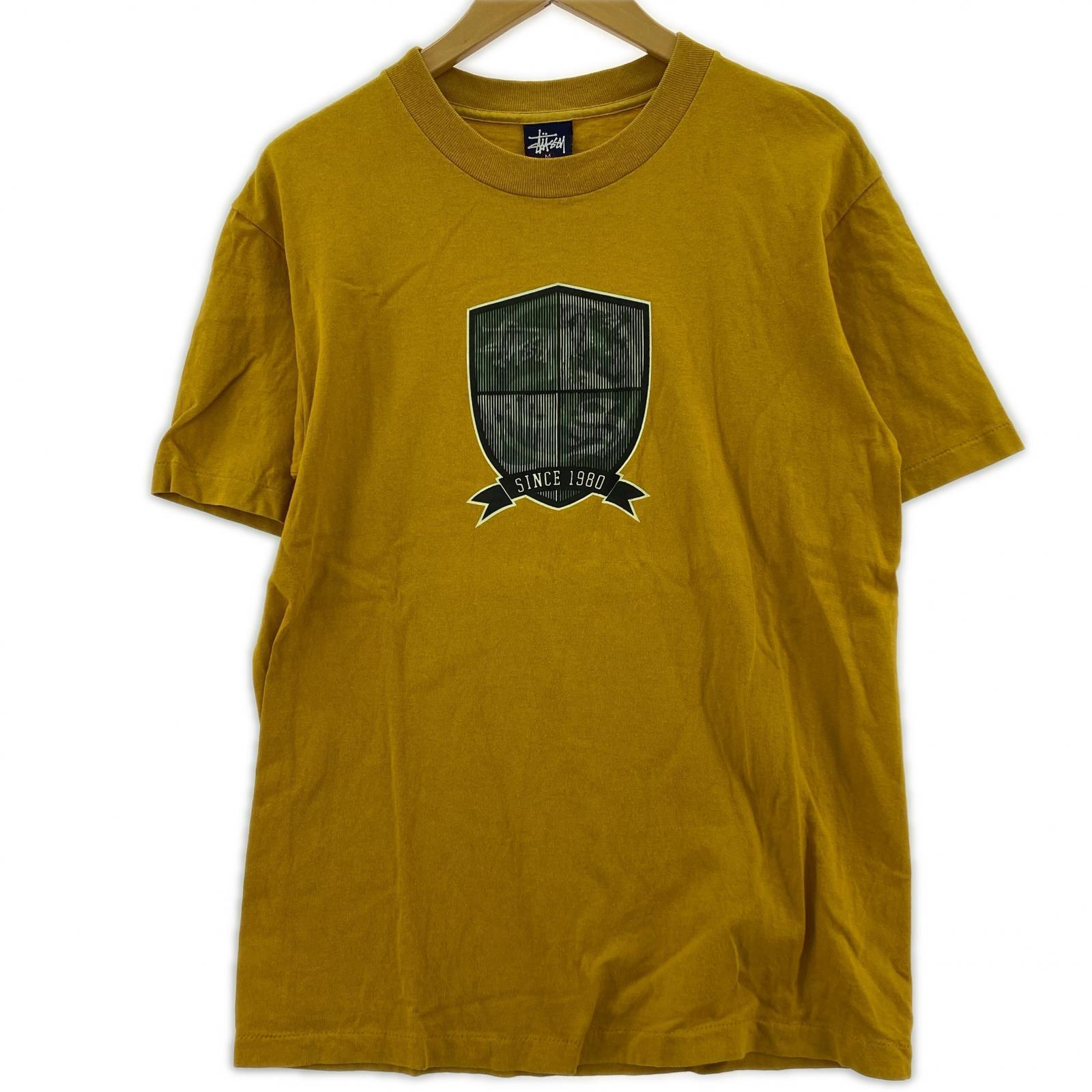 半袖Tシャツ 90s 紺タグ S/S モザイクロゴTee マスタード M M