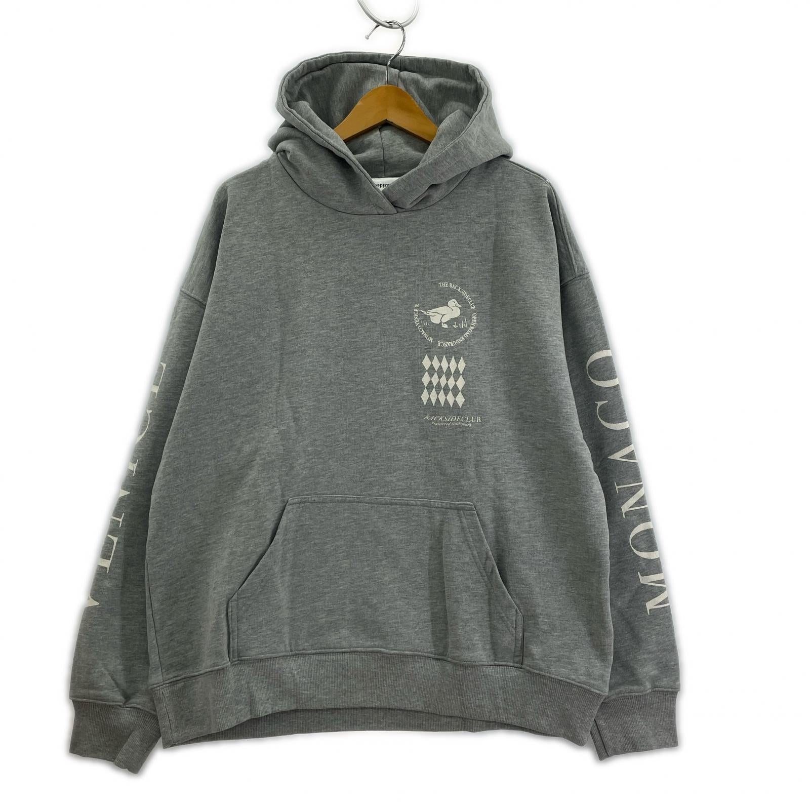 パーカー backside club HOW 734 ARCH GREY POパーカー L グレー グレー
