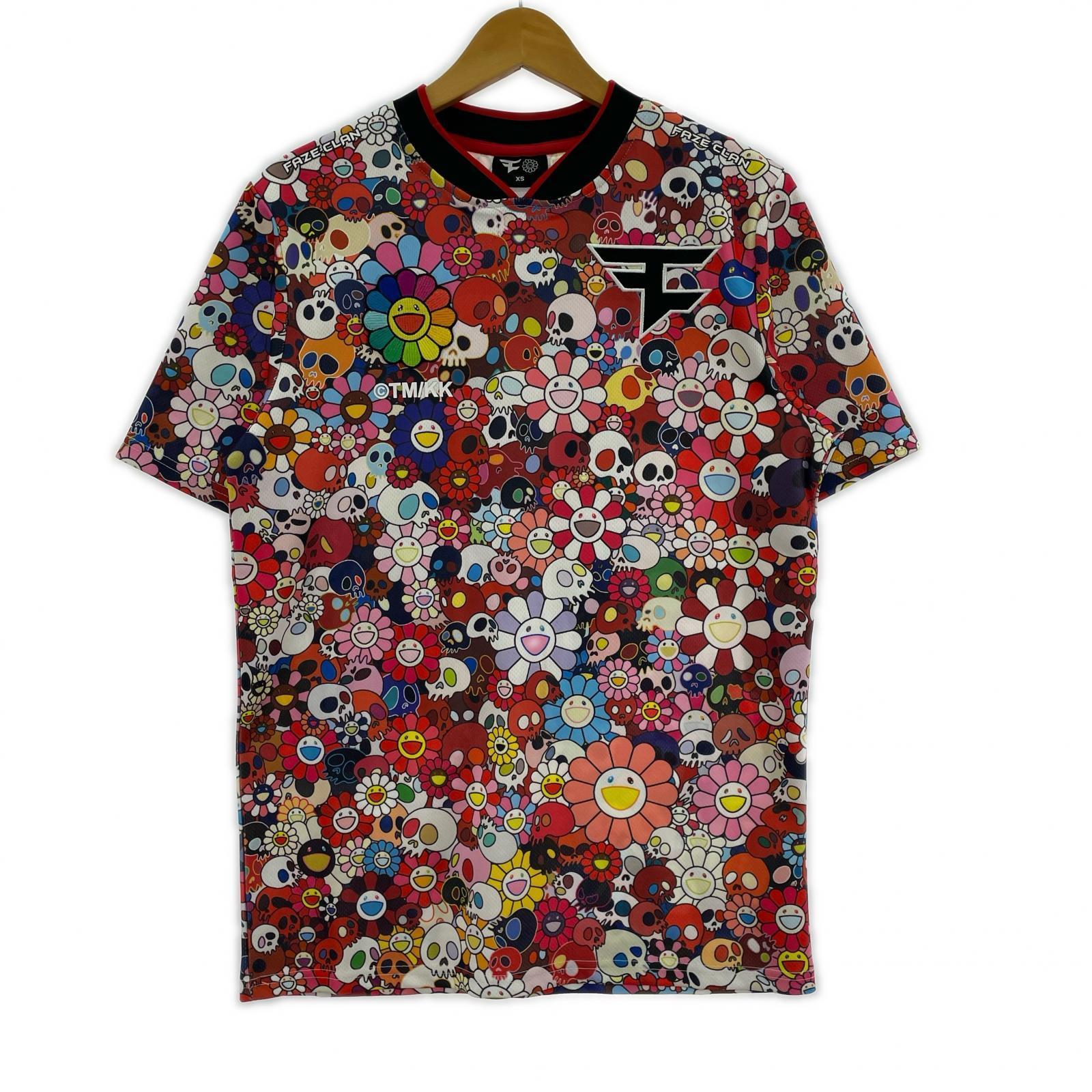 半袖Tシャツ 村上隆×FAZE ゲームシャツ 赤 (XS) マルチカラー