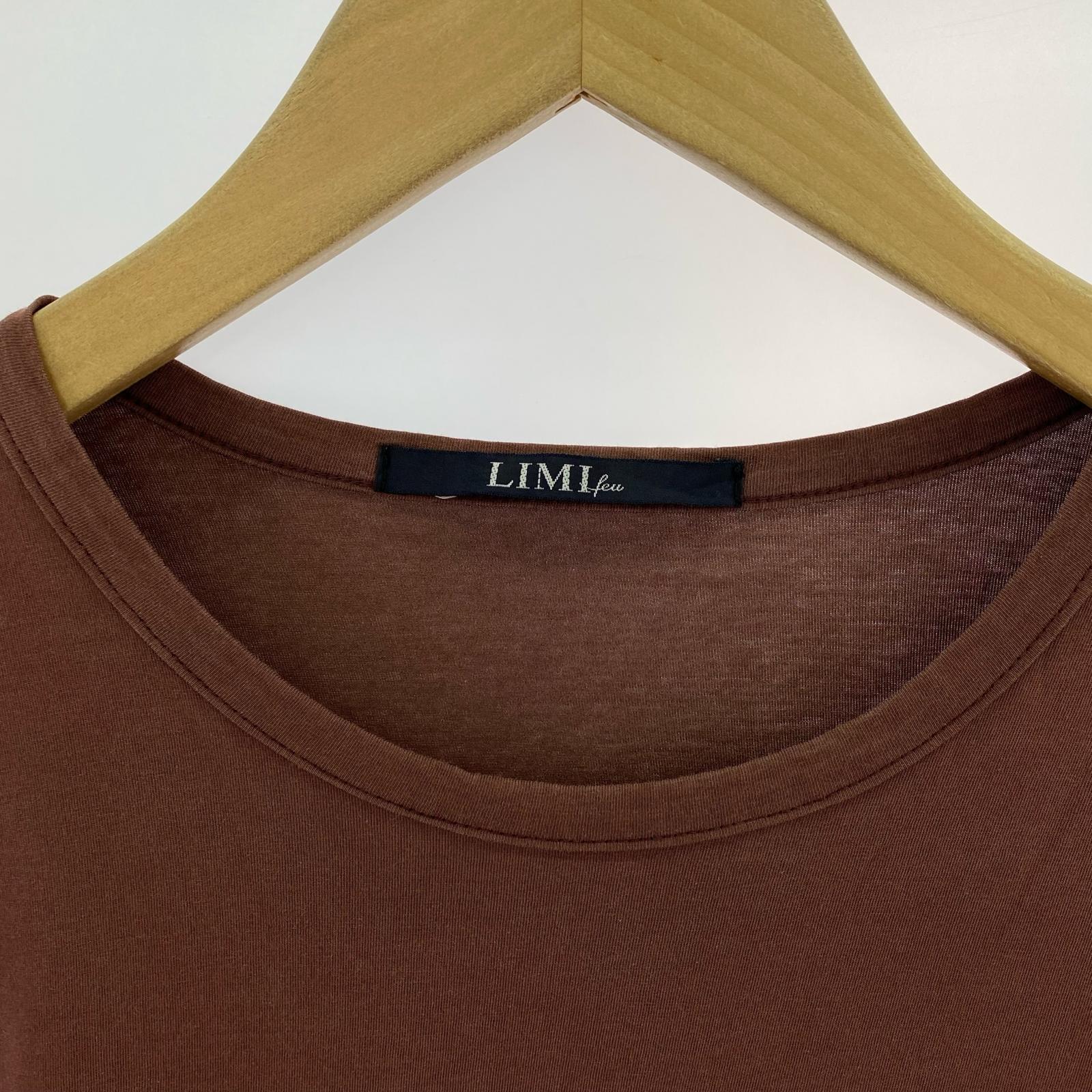 半袖Tシャツ LIMI feu 72/2 C SINGLE JERSEY A AH SLIT Tee ブラウン