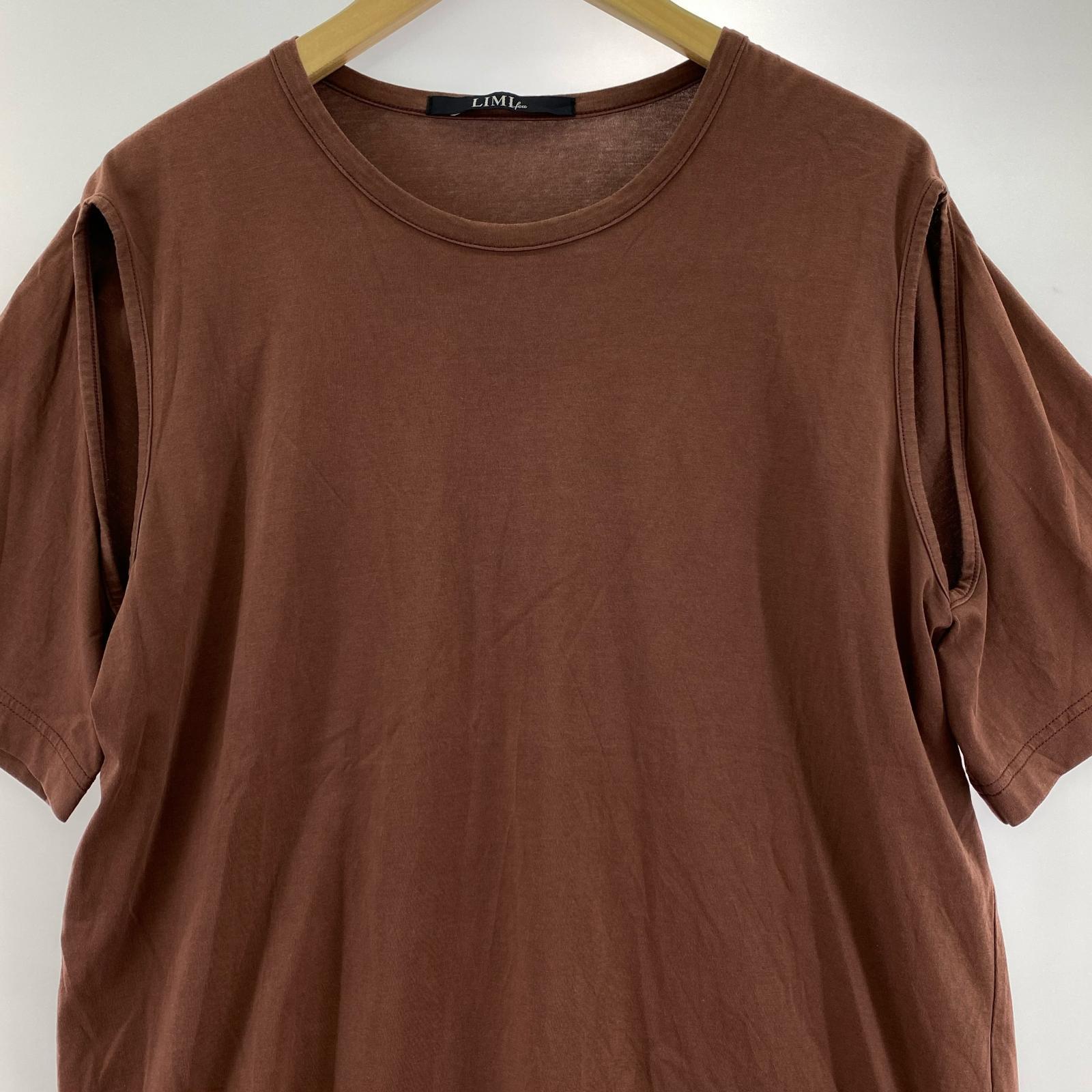 半袖Tシャツ LIMI feu 72/2 C SINGLE JERSEY A AH SLIT Tee ブラウン