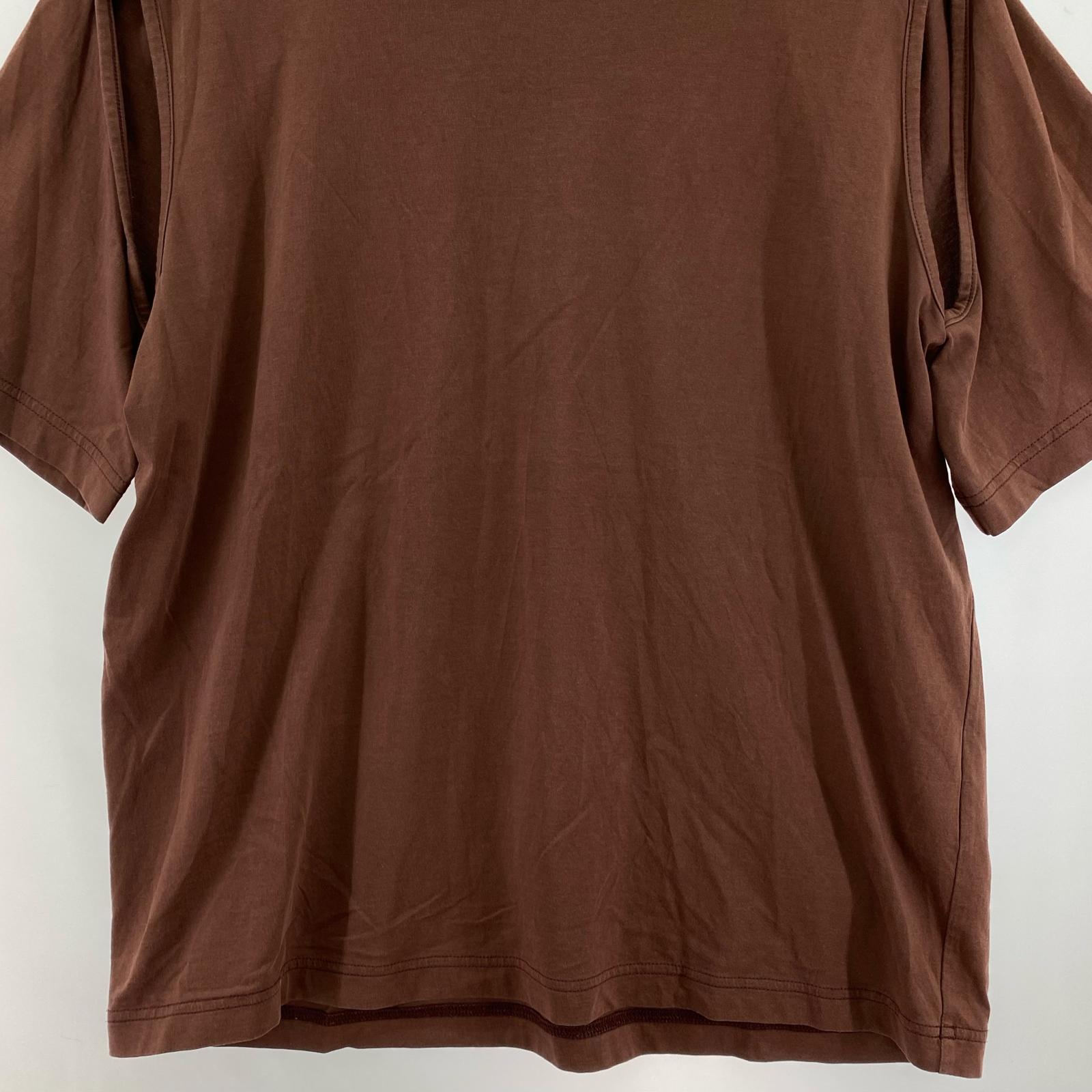 半袖Tシャツ LIMI feu 72/2 C SINGLE JERSEY A AH SLIT Tee ブラウン