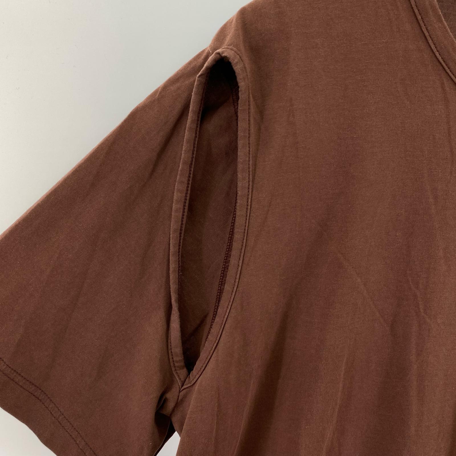 半袖Tシャツ LIMI feu 72/2 C SINGLE JERSEY A AH SLIT Tee ブラウン