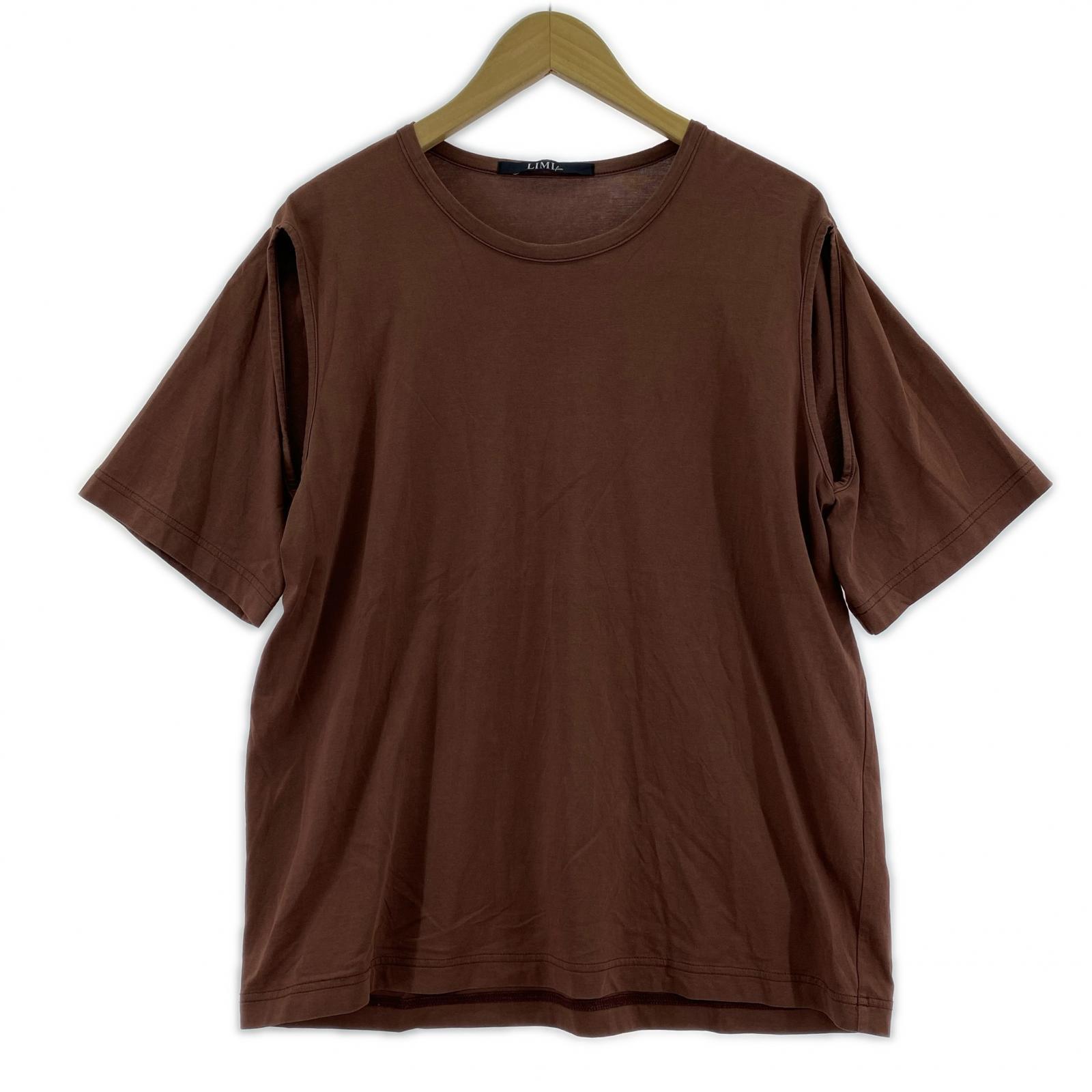 半袖Tシャツ LIMI feu 72/2 C SINGLE JERSEY A AH SLIT Tee ブラウン