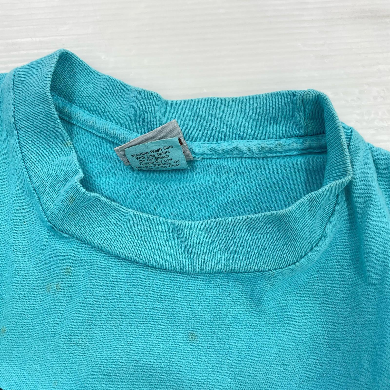 半袖Tシャツ 90s USA製 RATS HOLE Tシャツ(M) ターコイズ M