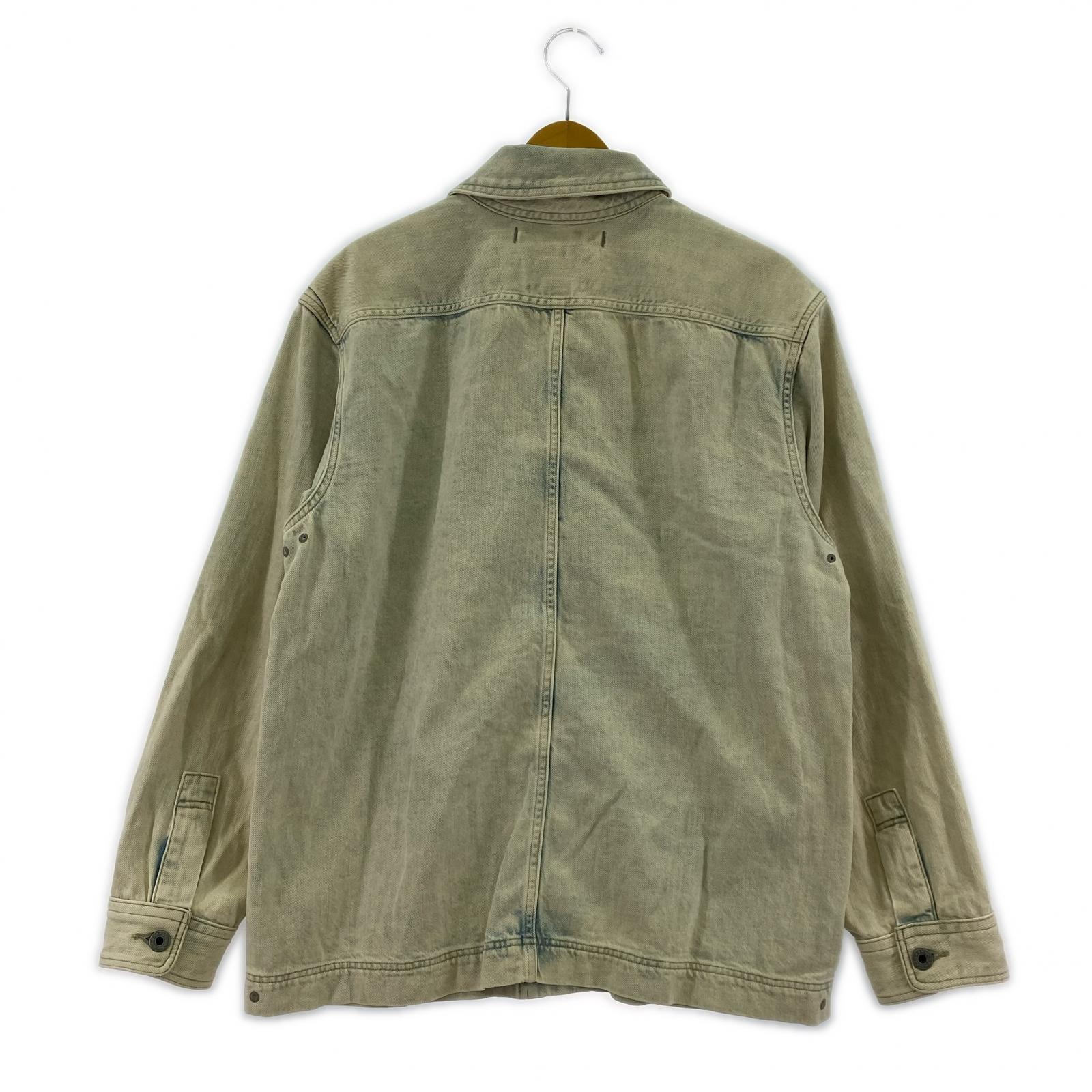 デニムジャケット RRL ウォッシュドセルビッチデニム オーバーシャツ M M ブルー