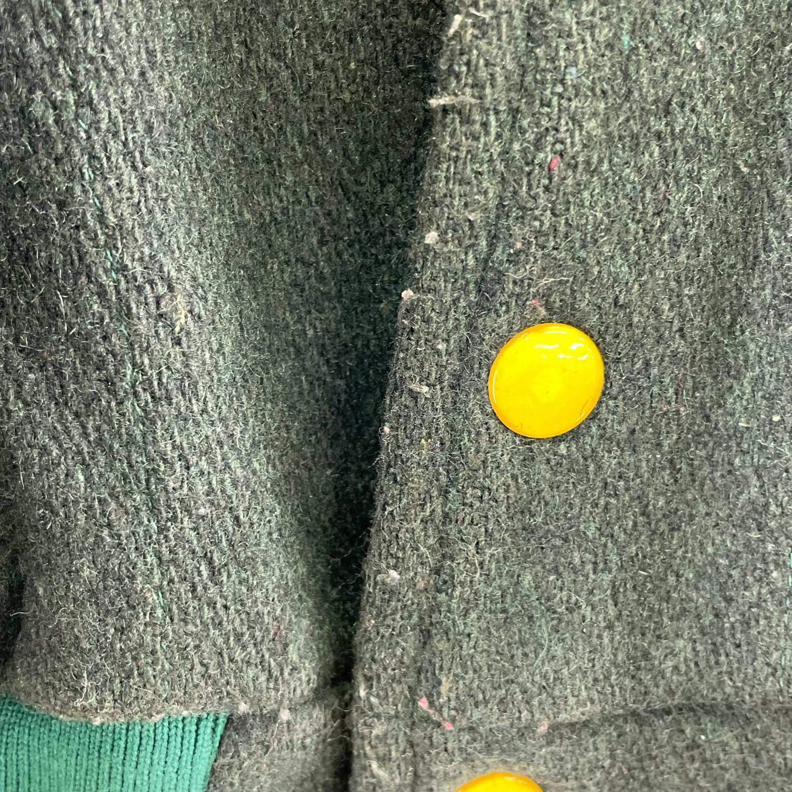 ジャケット Gorga 刺繍 レザー切替 スタジャン 緑