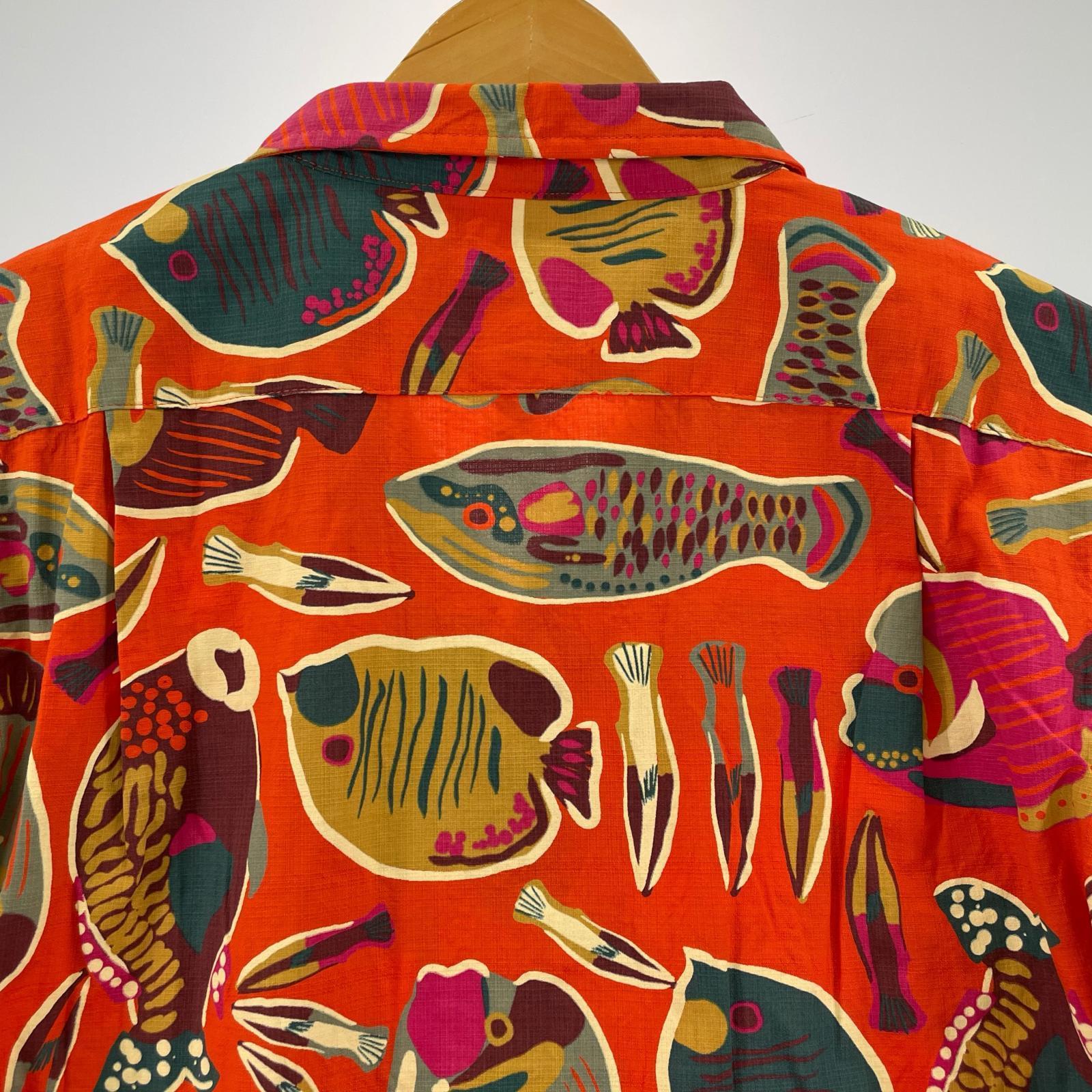 半袖シャツ タイダルスレッズキャンプシャツ アロハシャツ 魚(M) M
