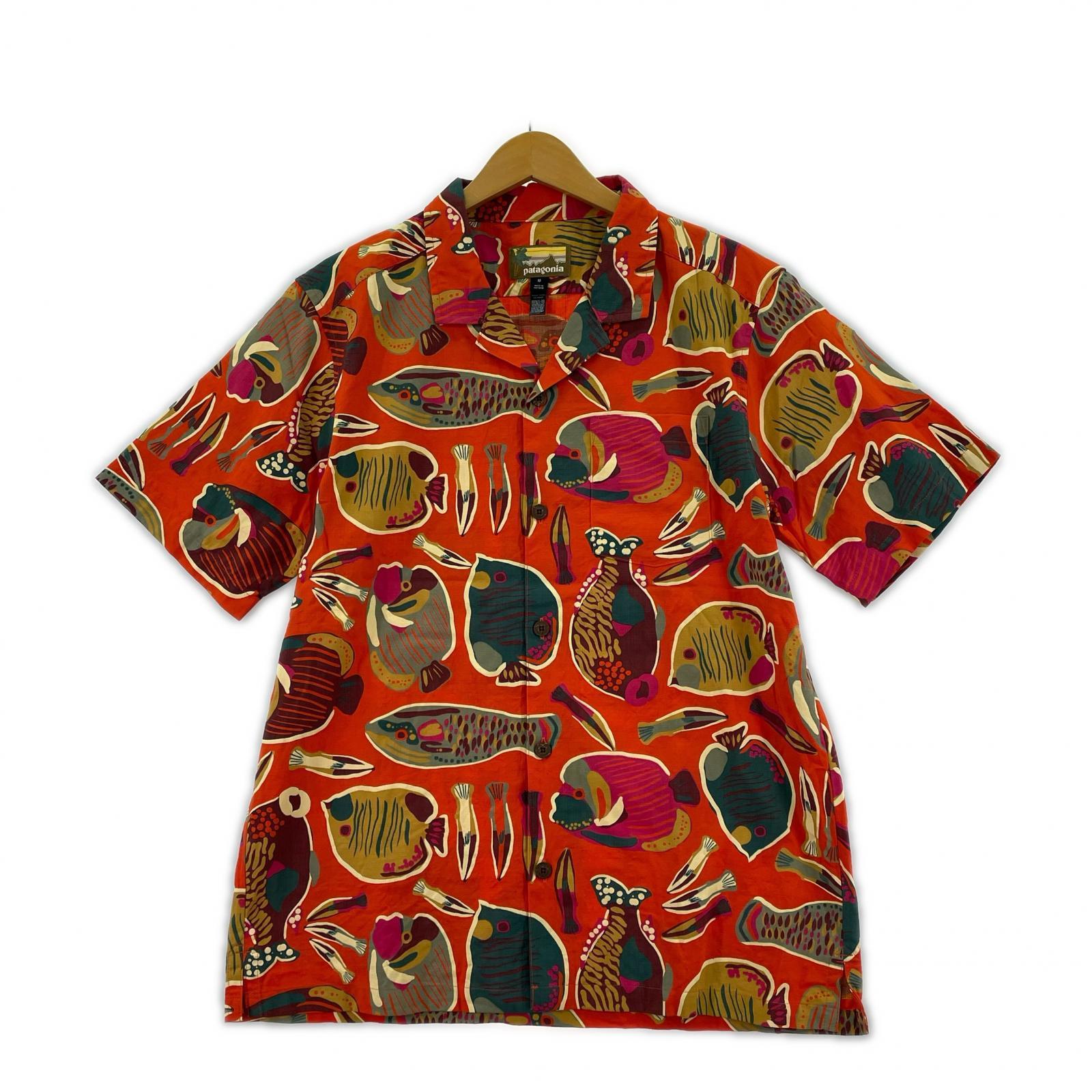 半袖シャツ タイダルスレッズキャンプシャツ アロハシャツ 魚(M) M