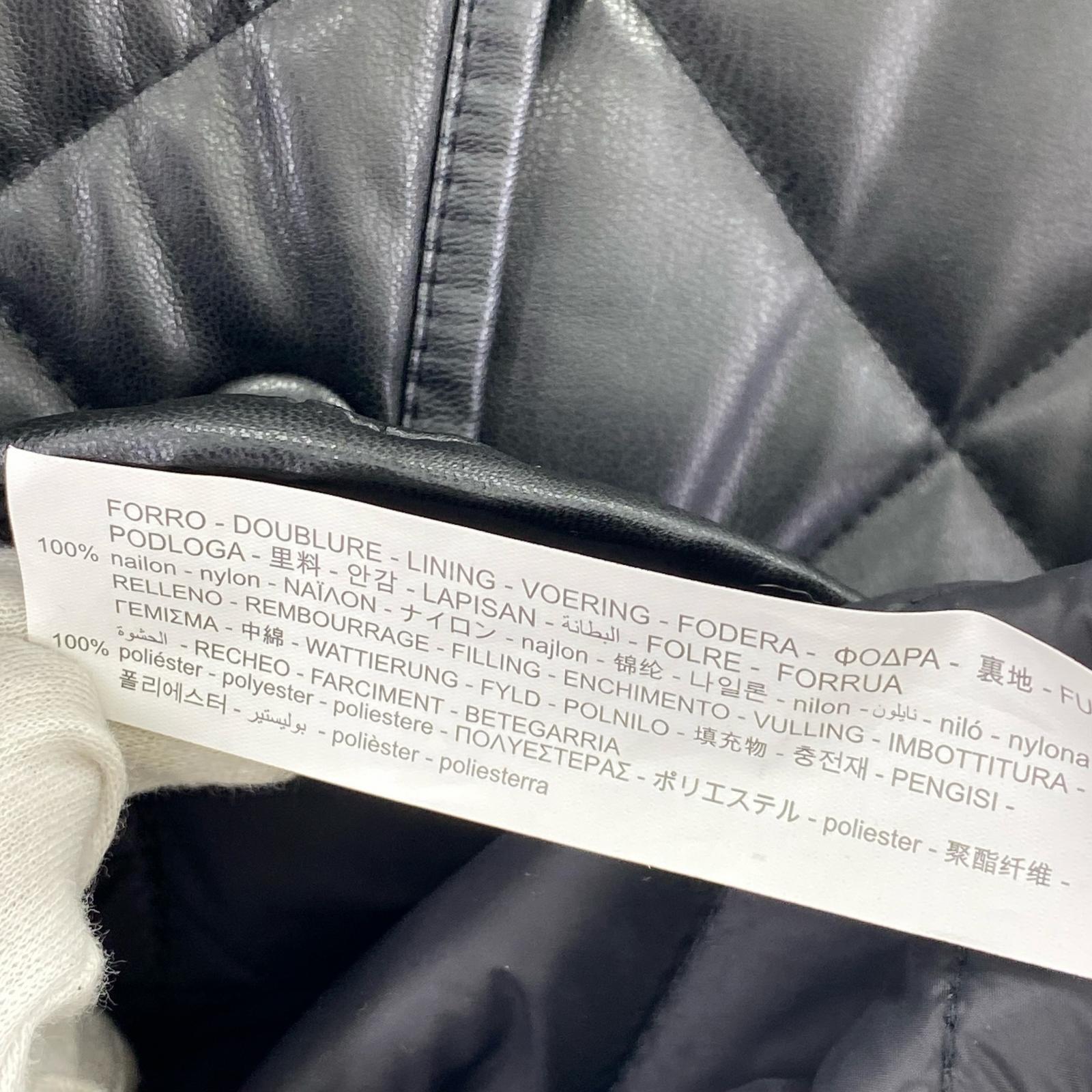 レザージャケット ZARA フェイクレザーコート サイズM BLK M ブラック