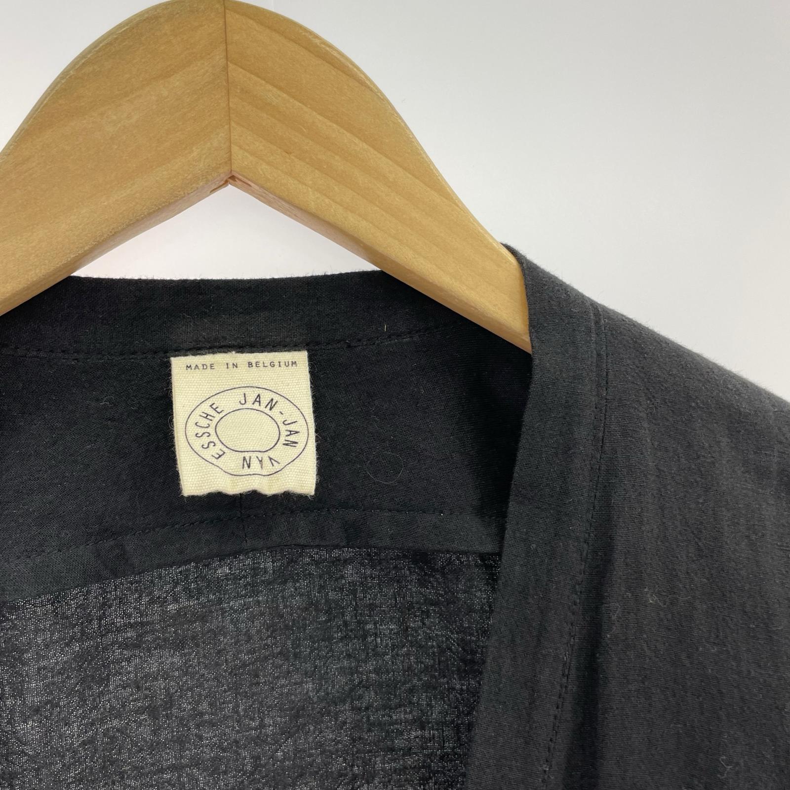 長袖シャツ JAN-JAN VAN ESSCHE. ノーカラーシャツジャケット S 黒 S ブラック