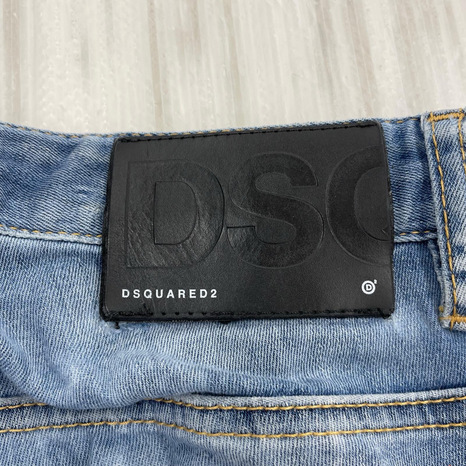 デニムパンツ スーパーツインスキニー ダメージパンツ (W30) 42 ブルー