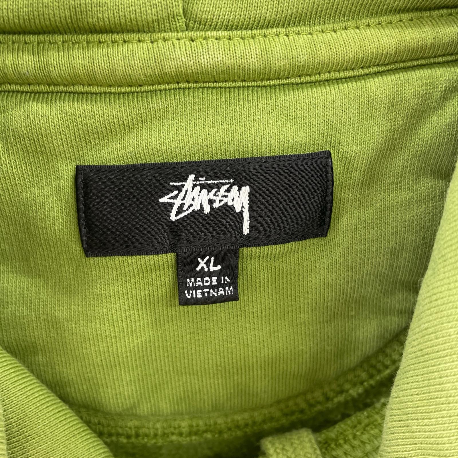 パーカー DYED STUSSY DESIGNS HOODIE 緑 XL