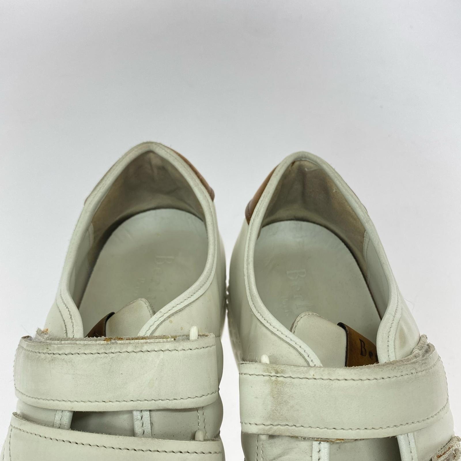 スニーカー berluti ベルクロスニーカー 白 8 ホワイト