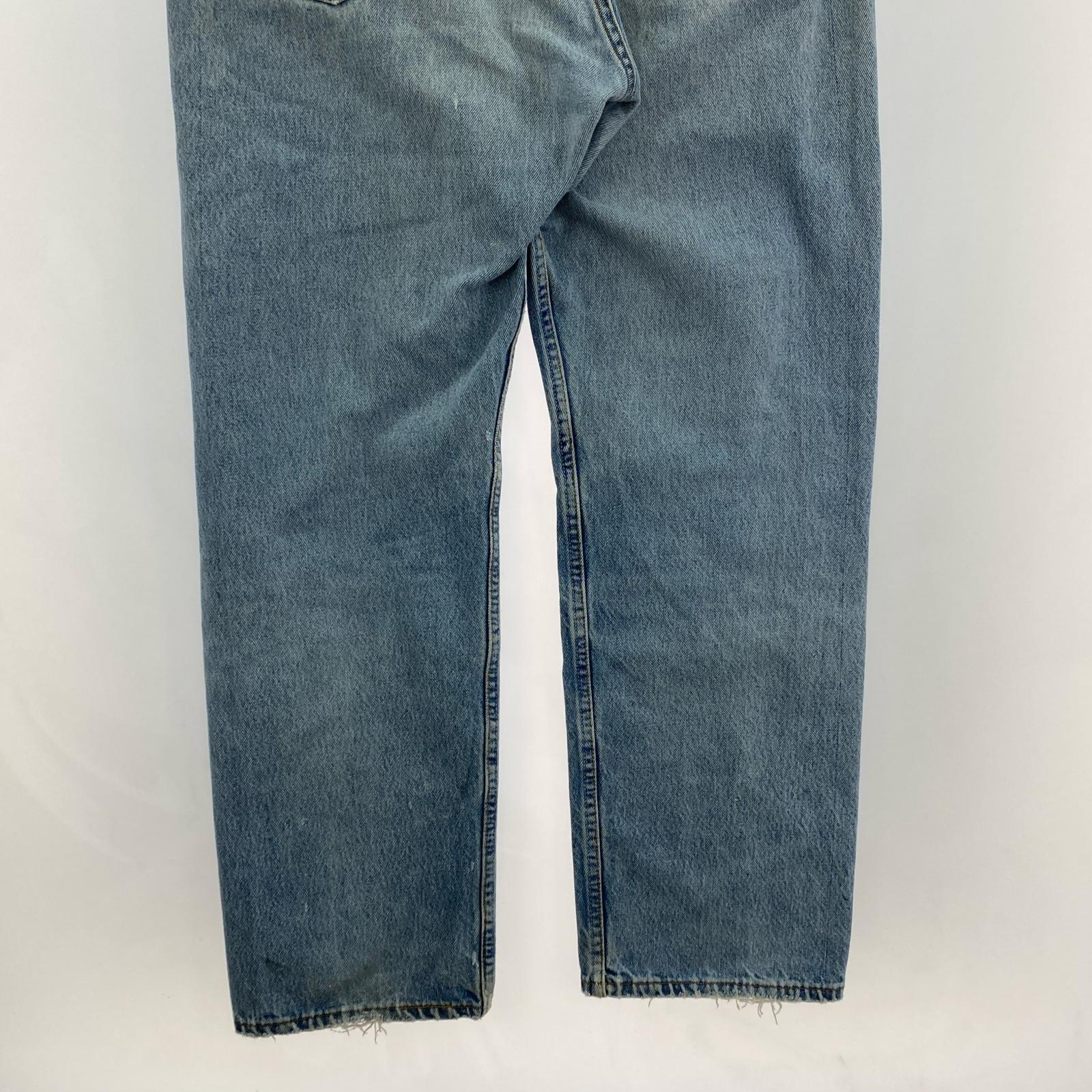 デニムパンツ USA製 501ダメージデニム 38 ブルー