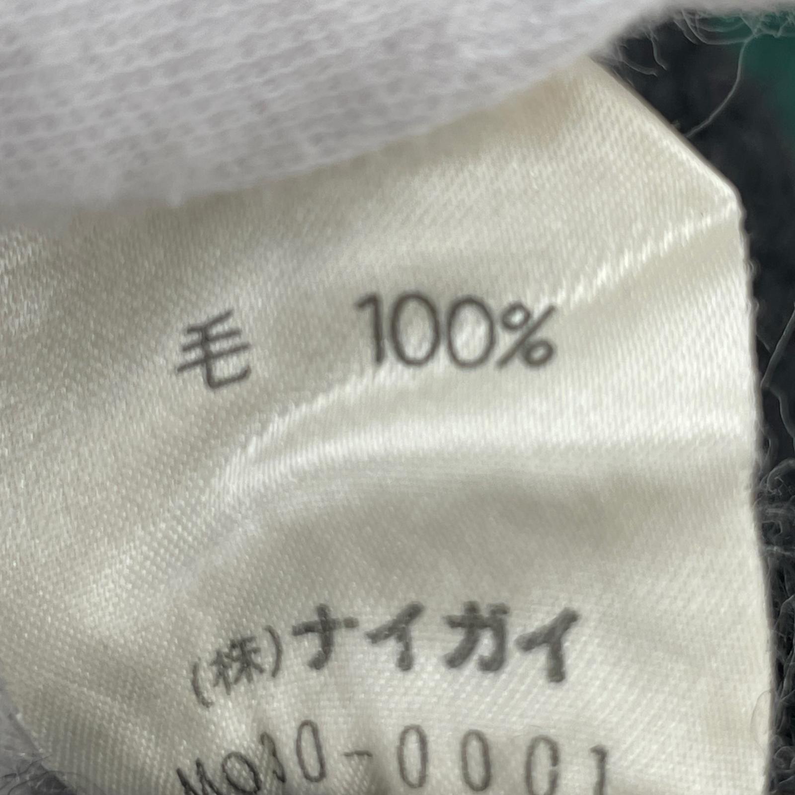 ニット ウール Vネック (L) 緑白赤 L