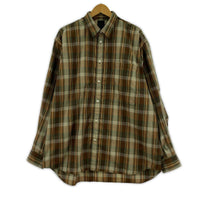 長袖シャツ TECH REGULAR COLLAR SHIRTS 茶 (S) M
