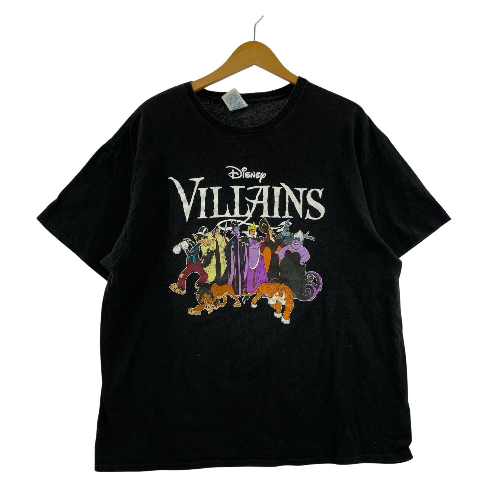 半袖Tシャツ 00s DELTAタグ VILLAINSプリント ブラック(XL) ブラック