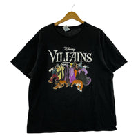 半袖Tシャツ 00s DELTAタグ VILLAINSプリント ブラック(XL) ブラック