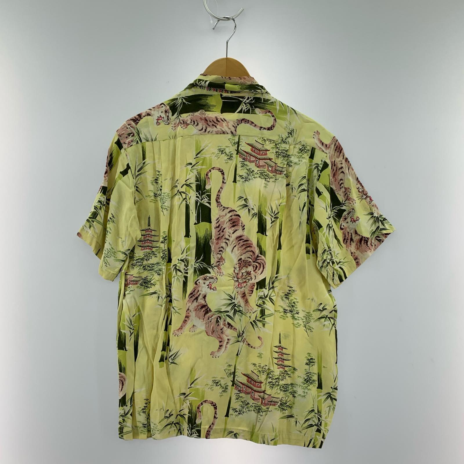 半袖シャツ SUN SURF TIGER&BAMBOO ALOHA SHIRT ちりめん (M) M