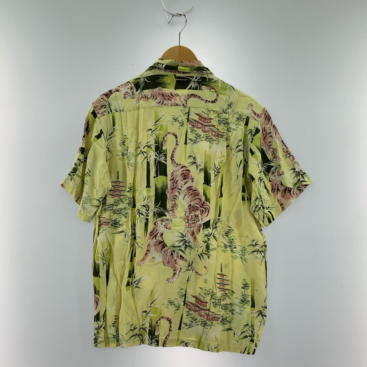 半袖シャツ SUN SURF TIGER&BAMBOO ALOHA SHIRT ちりめん (M) M