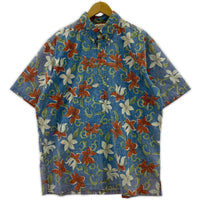 半袖シャツ ×Alfred Shaheen S/S アロハシャツ 青 ブルー