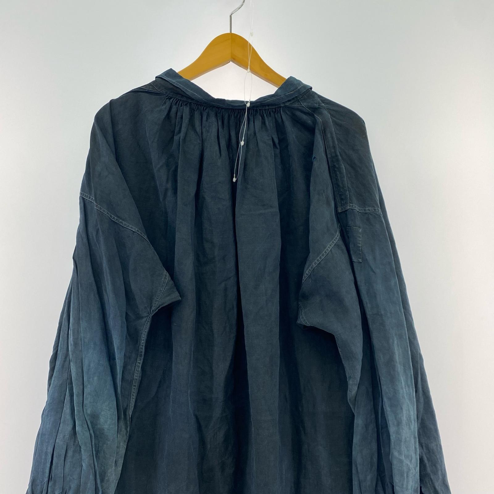 長袖シャツ 1900s FRENCH INDIGO LINEN OPEN SMOCK