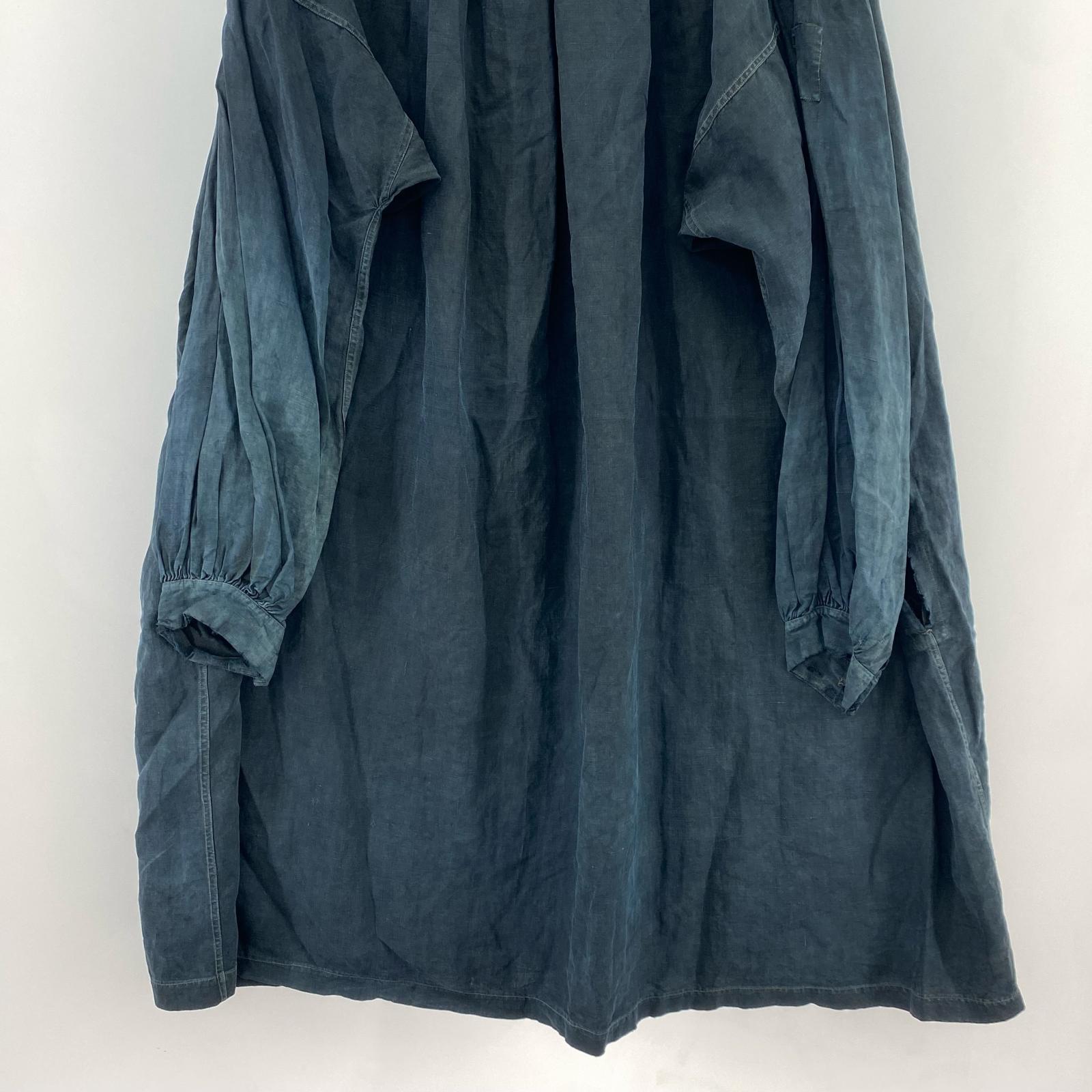 長袖シャツ 1900s FRENCH INDIGO LINEN OPEN SMOCK