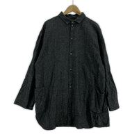 長袖シャツ BRESSON LINEN SHIRT 灰 (3) 3 ブラック