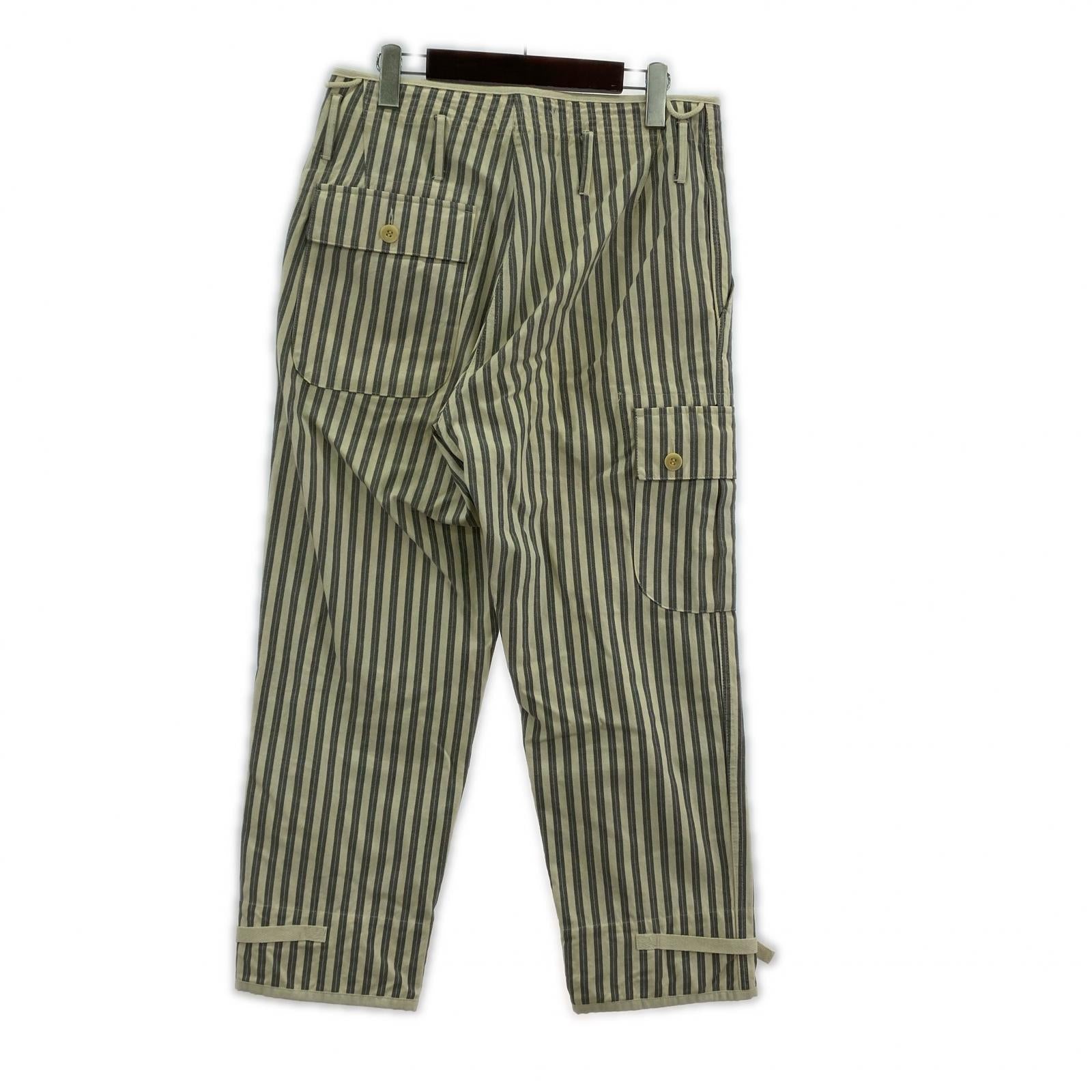 その他ボトムス × HERVIER PRODUCTIONS S.A. 20SS ストライプワークパンツ ホワイト