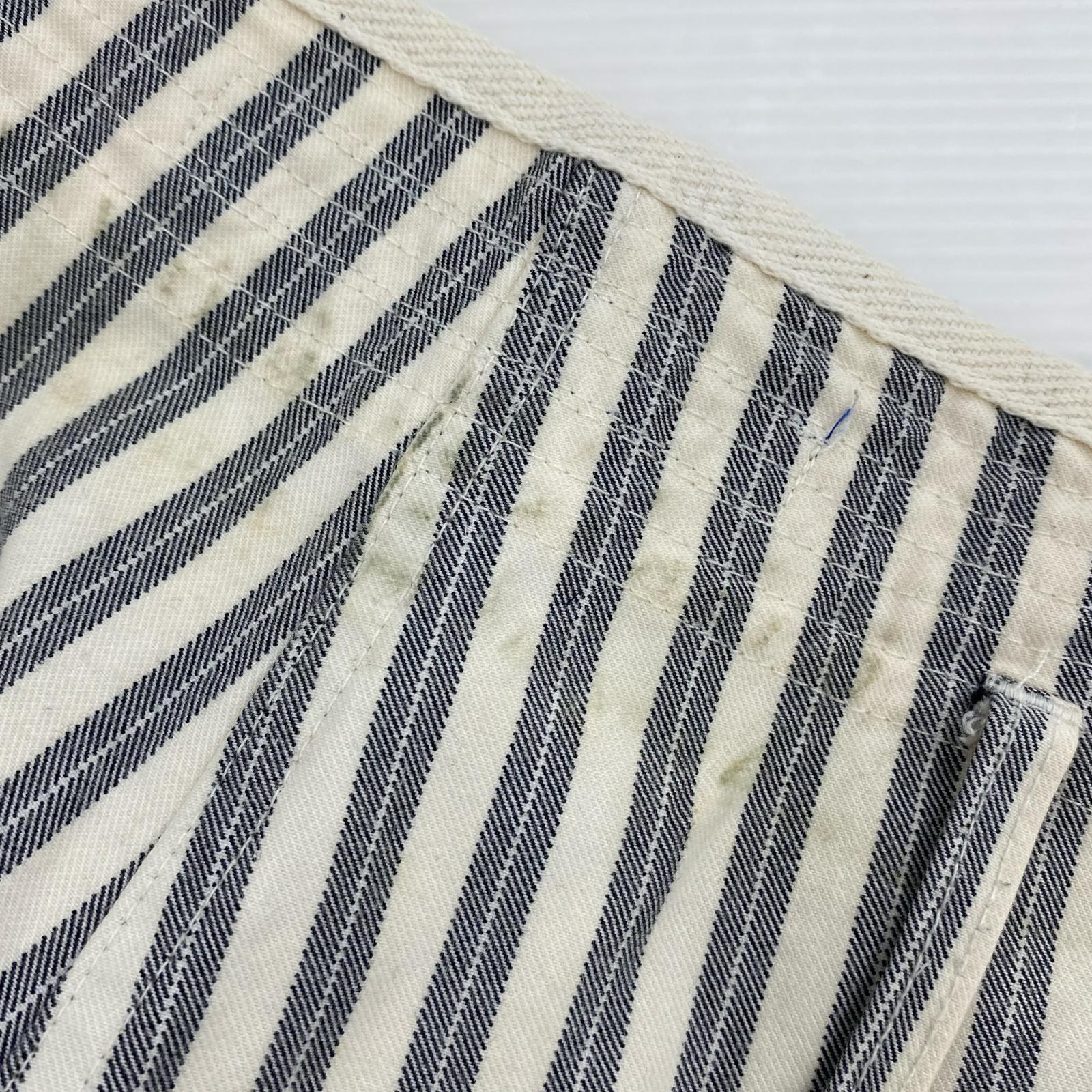 その他ボトムス × HERVIER PRODUCTIONS S.A. 20SS ストライプワークパンツ ホワイト